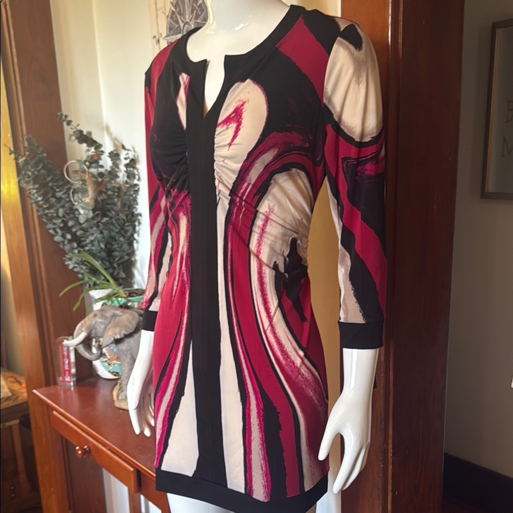 NWT Style&Co size small Abstract Print Long Sleeve Dress